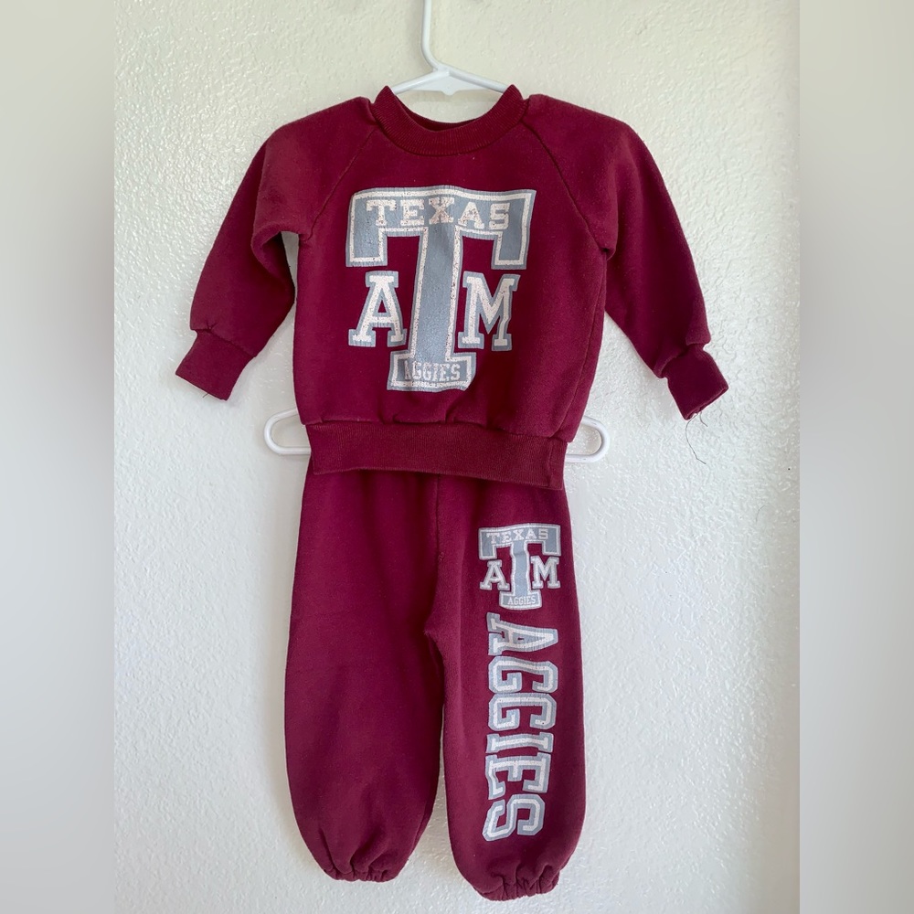 Texas aggies childrens track suit, size 18-24 month,